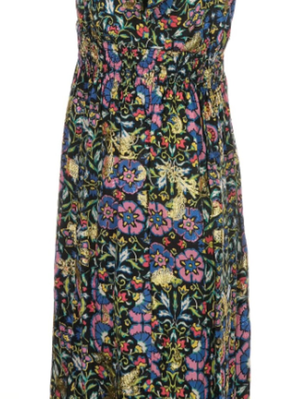 Nicole Miller Women's Mosaic Lurex Smocked Tie Shoulder Dress - Picture 4 of 7